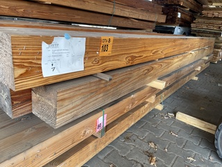 Ca. 7x Douglas balken geschaafd, 190x190mm, lengte 500cm